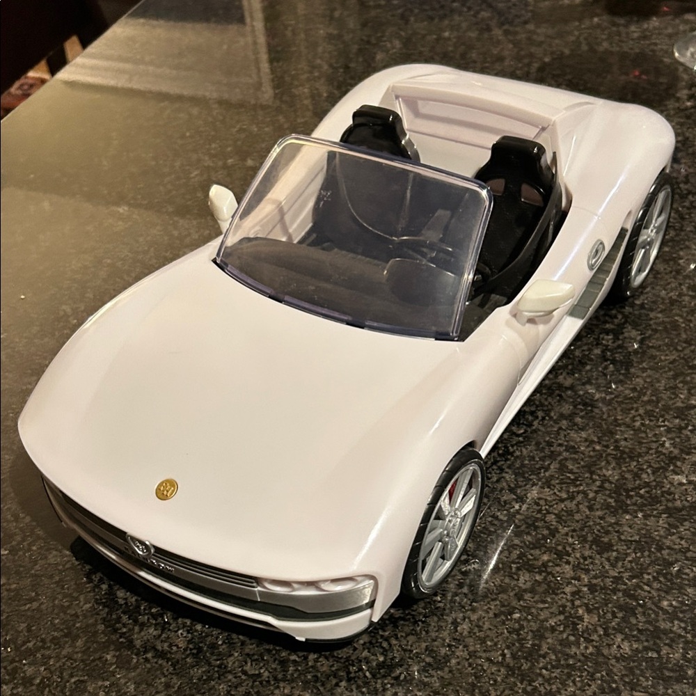 White Convertible Toy Car